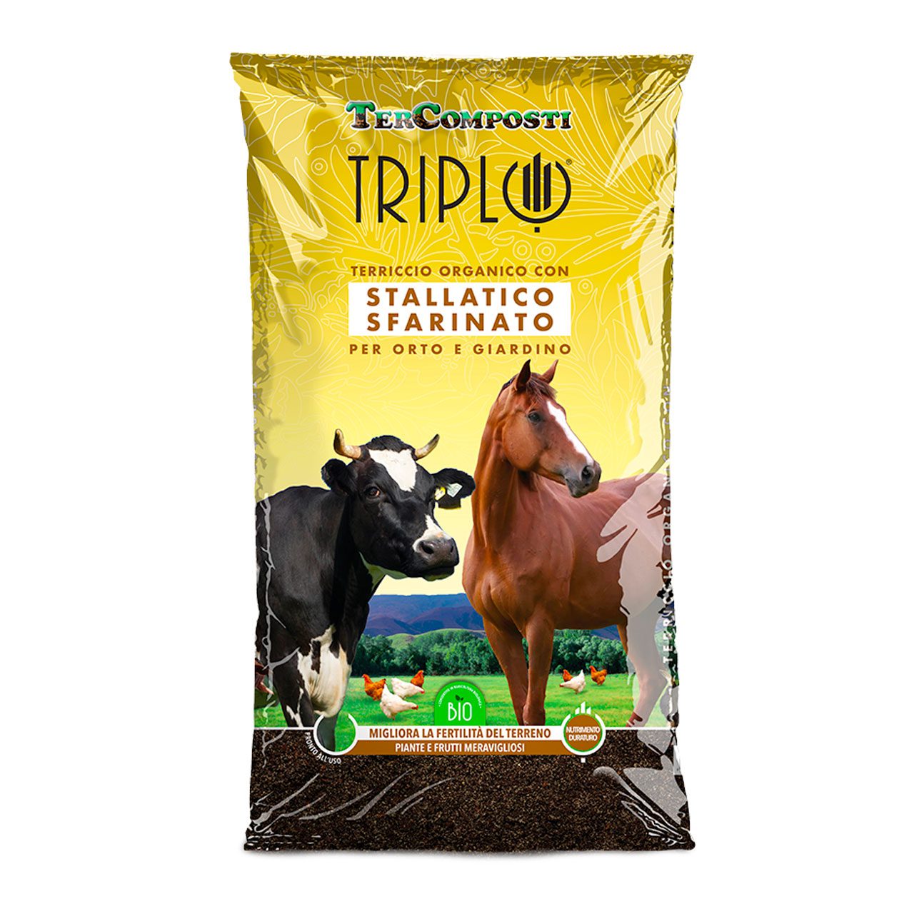 TRIPLO TERRICCIO ORGANICO CON STALLATICO SFARINATO