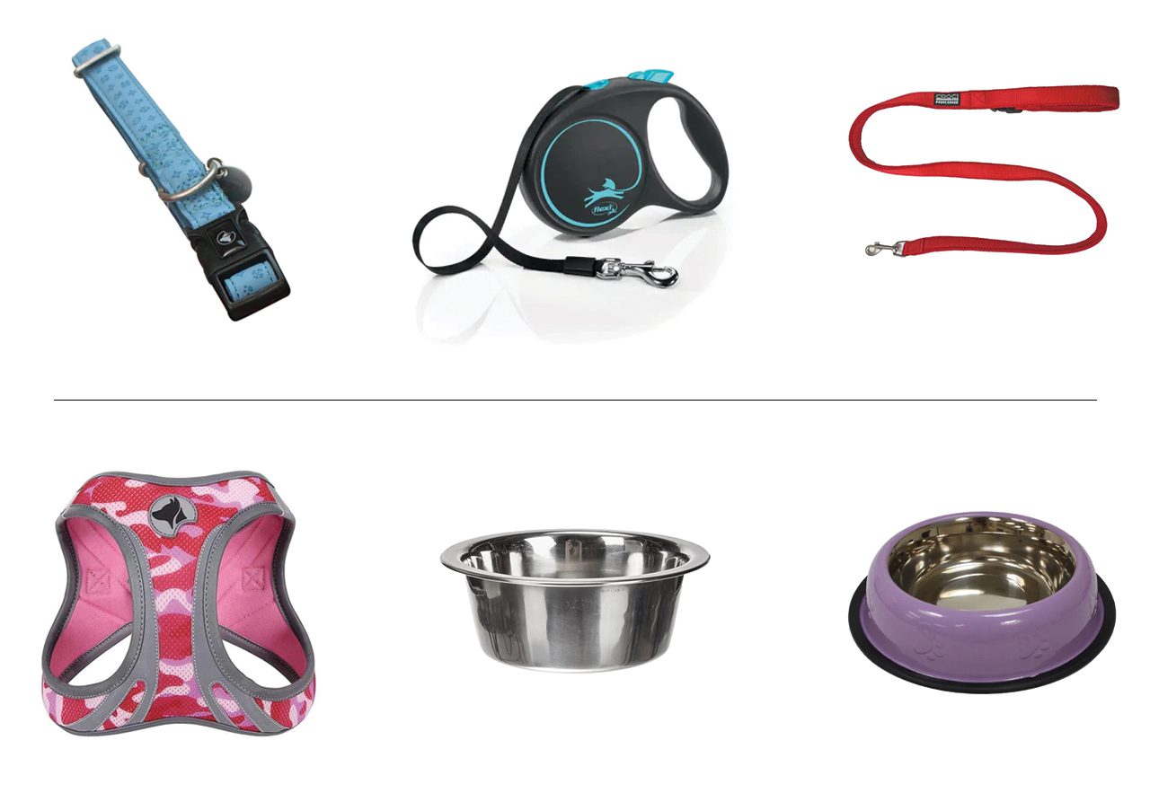 Articoli per cani Al Molejn, collari, guinzagli, pettorine e ciotole per l'alimentazione corretta
